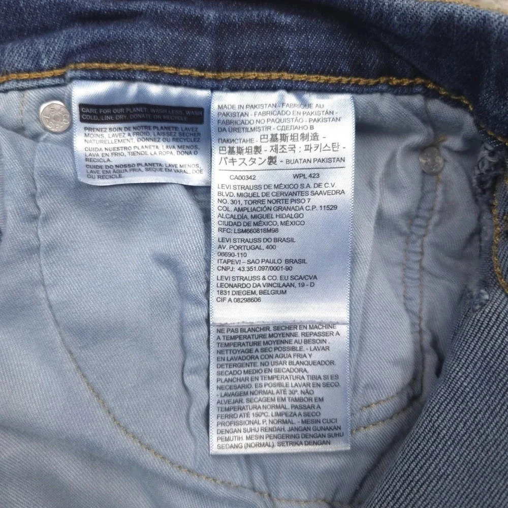Levis 505 Straight Leg Jeans Mens 32x30 Blue Denim Mid Rise Classic Fit